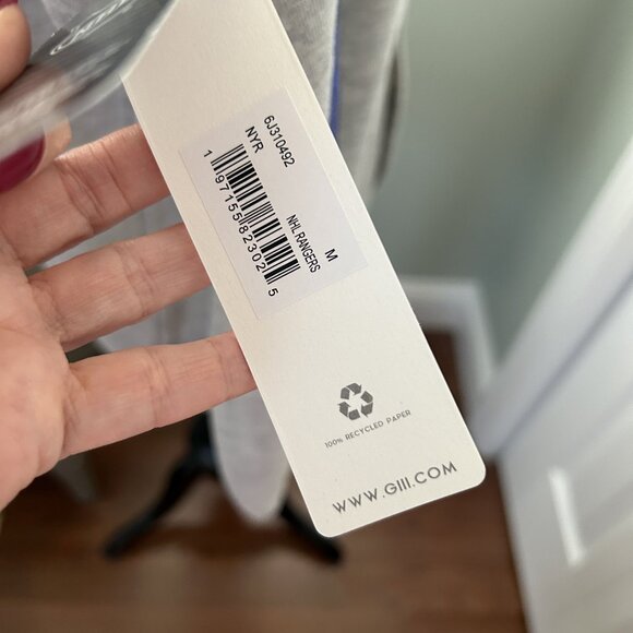 Women's G-III 4Her Penalty Box Pullover Sweatshirt, Rangers, Medium, NWT - Picture 9 of 11